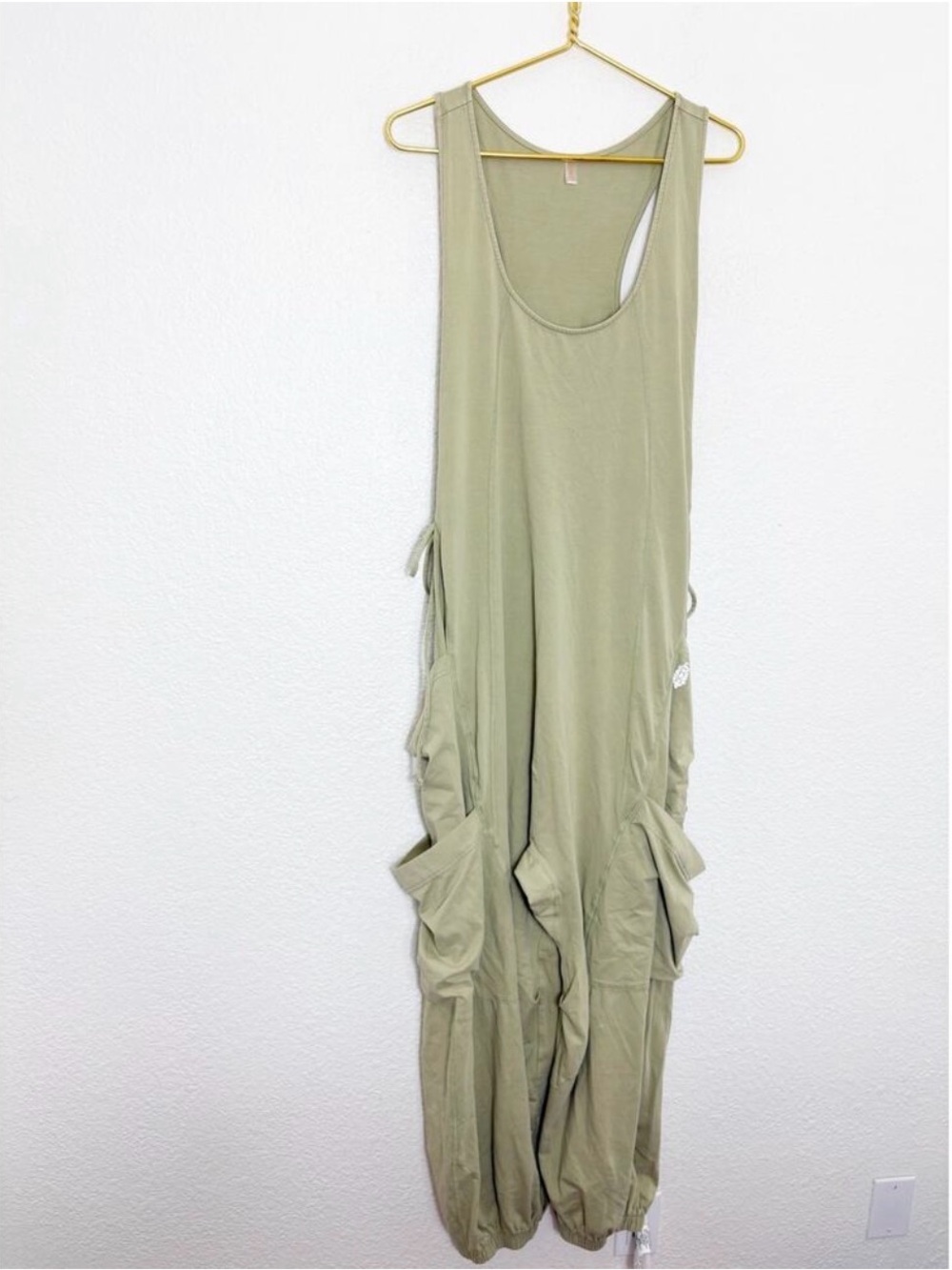 Free People Movement Infinity Onesie Size Large Green Oversized Pullon Relaxed - Picture 3 of 6
